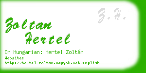 zoltan hertel business card